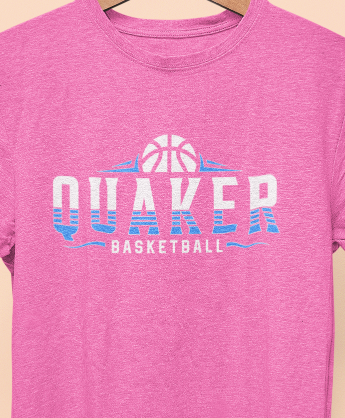 Quaker Basketball Hoop T-shirt