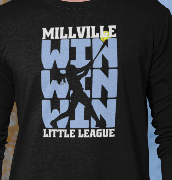 Millville Little League Long Sleeve Shirt Design 11