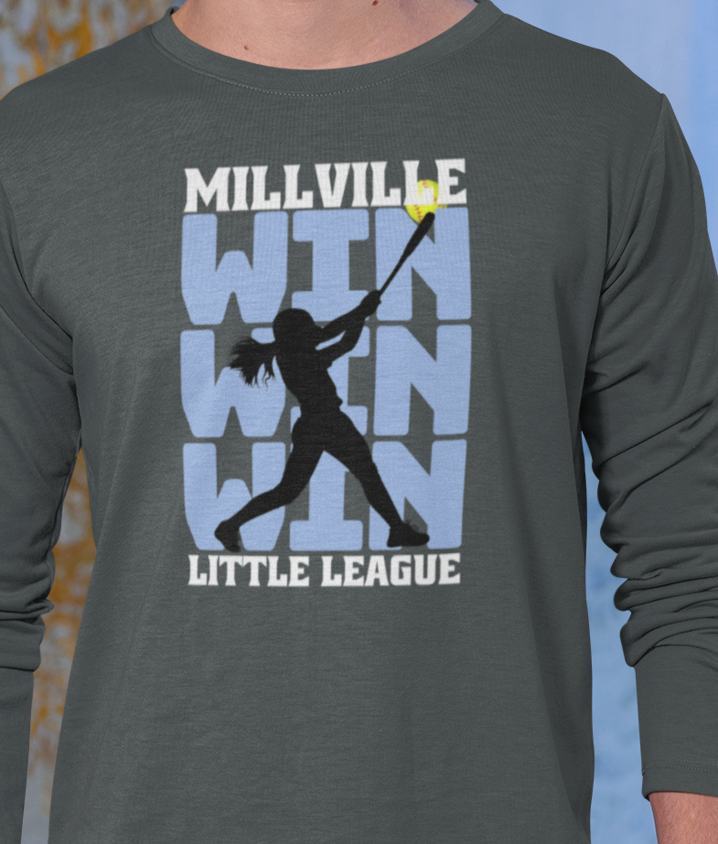 Millville Little League Long Sleeve Shirt Design 11