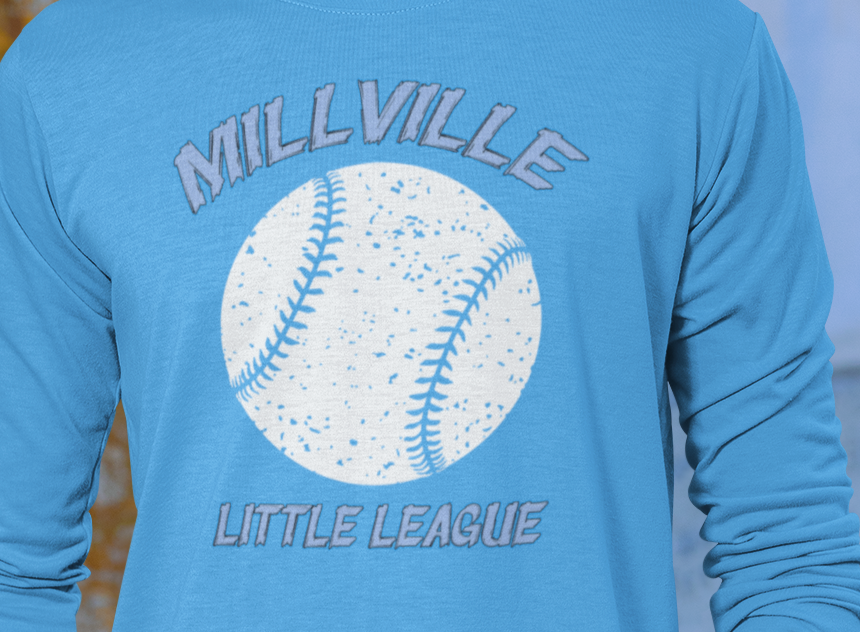 Millville Little League Long Sleeve Shirt Design 12