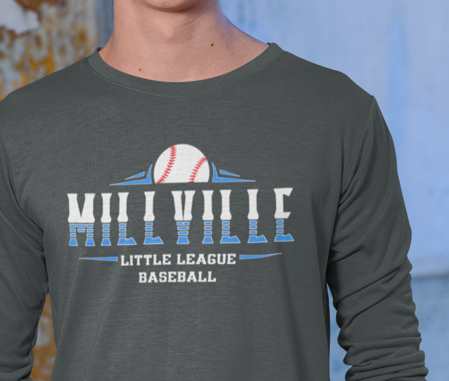 Millville Little League Long Sleeve Shirt Design 7