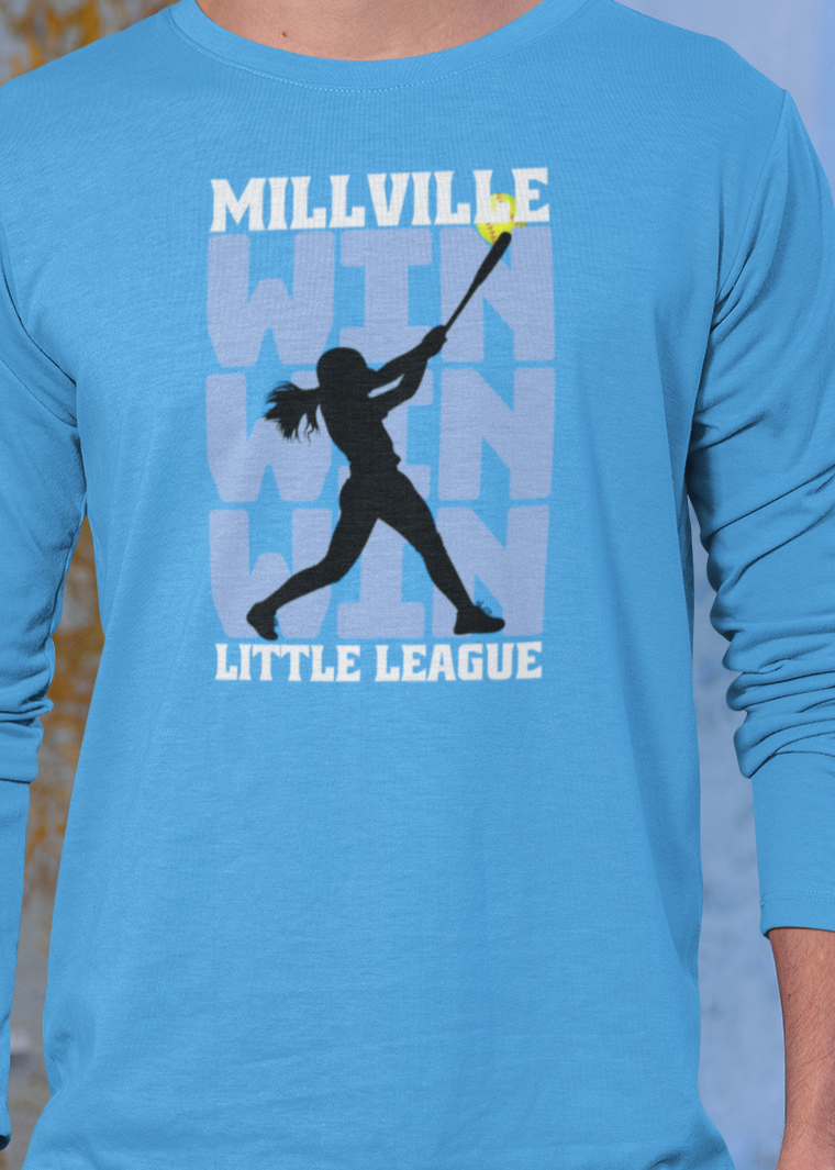 Millville Little League Long Sleeve Shirt Design 11