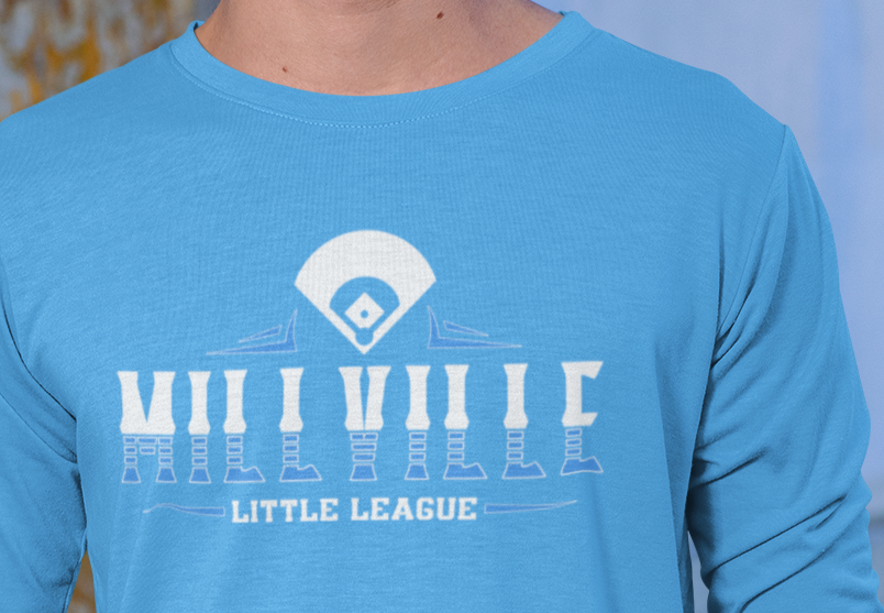Millville Little League Long Sleeve Shirt Design 9