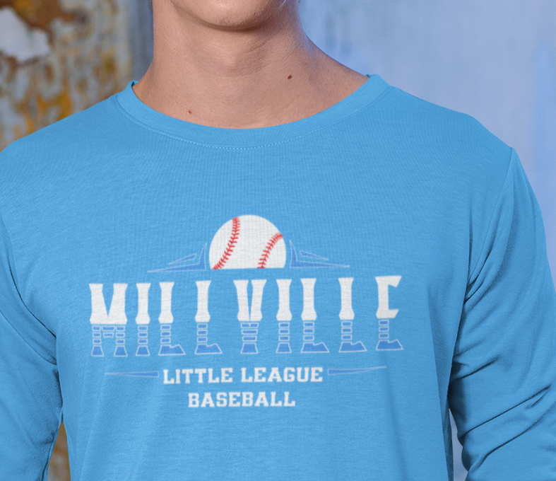 Millville Little League Long Sleeve Shirt Design 7