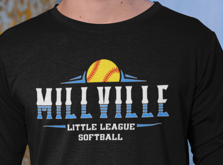 Millville Little League Long Sleeve Shirt Design 8