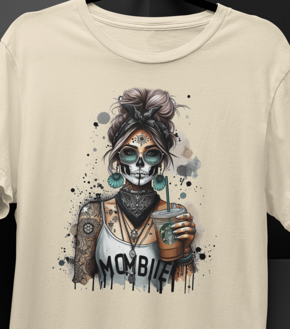 Mombie T-Shirt colorful, artistic, sassy tattooed Beauty