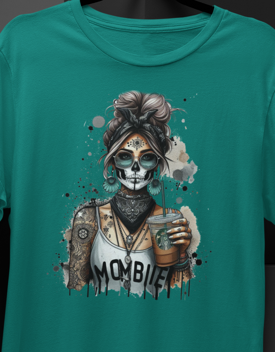 Mombie T-Shirt colorful, artistic, sassy tattooed Beauty