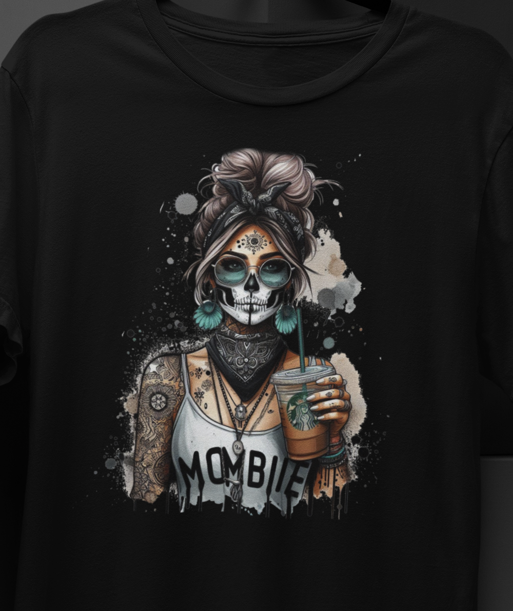 Mombie T-Shirt colorful, artistic, sassy tattooed Beauty