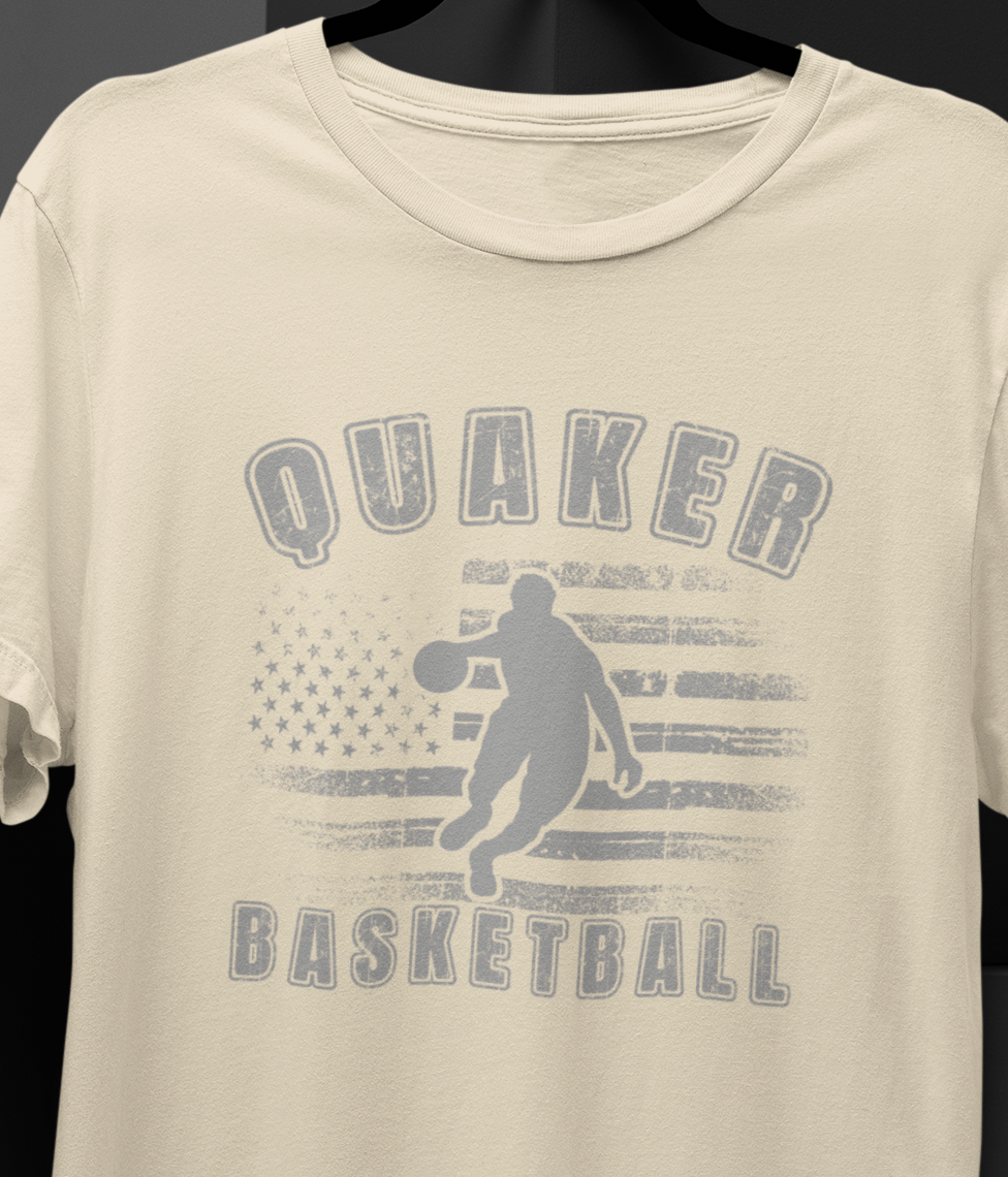 Quaker Basketball Patriotic T-shirt