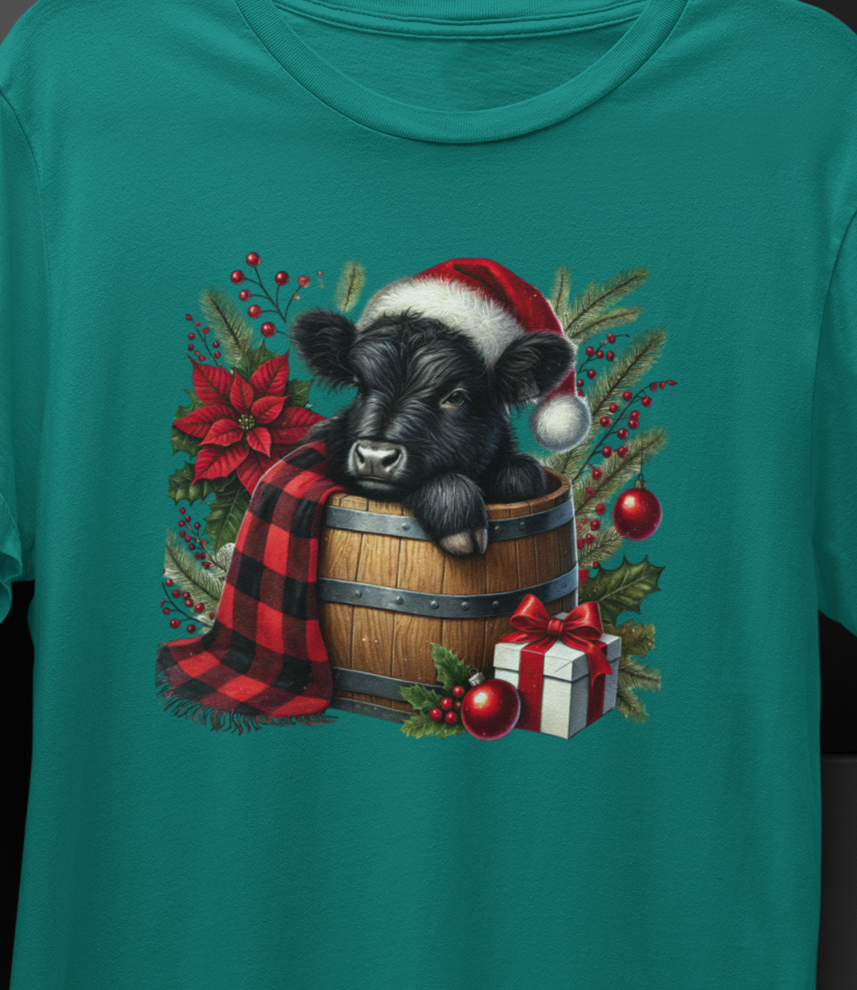Cow Calf Christmas T-shirt Womenswear