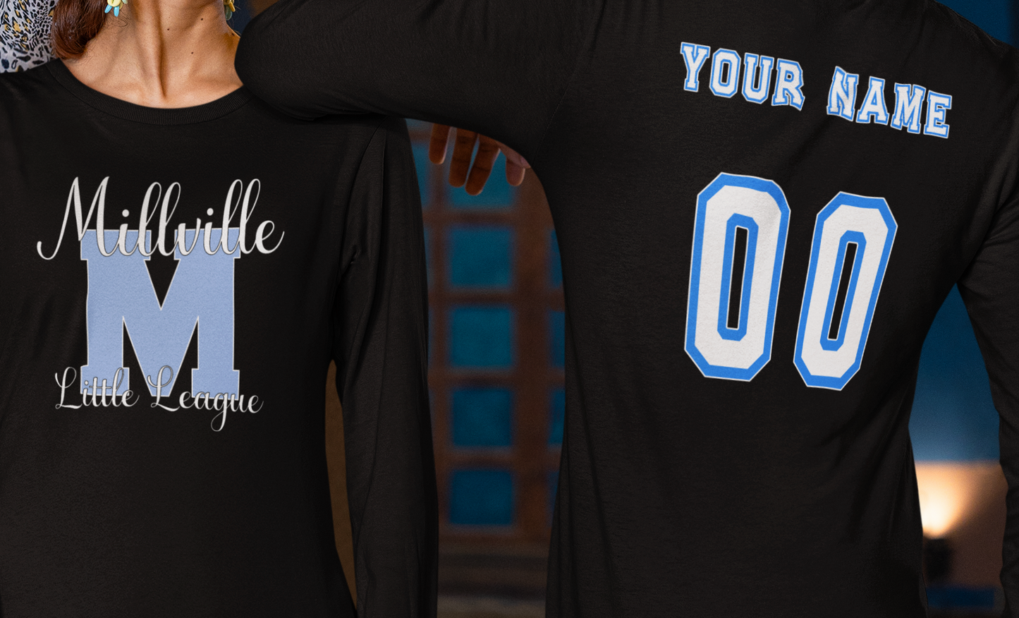 Millville Little League Long Sleeve Shirt Design 6