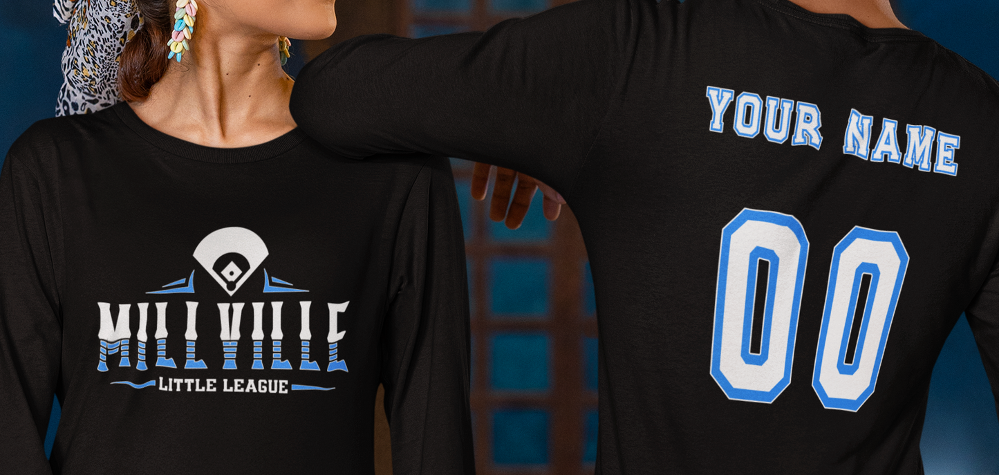 Millville Little League Long Sleeve Shirt Design 9