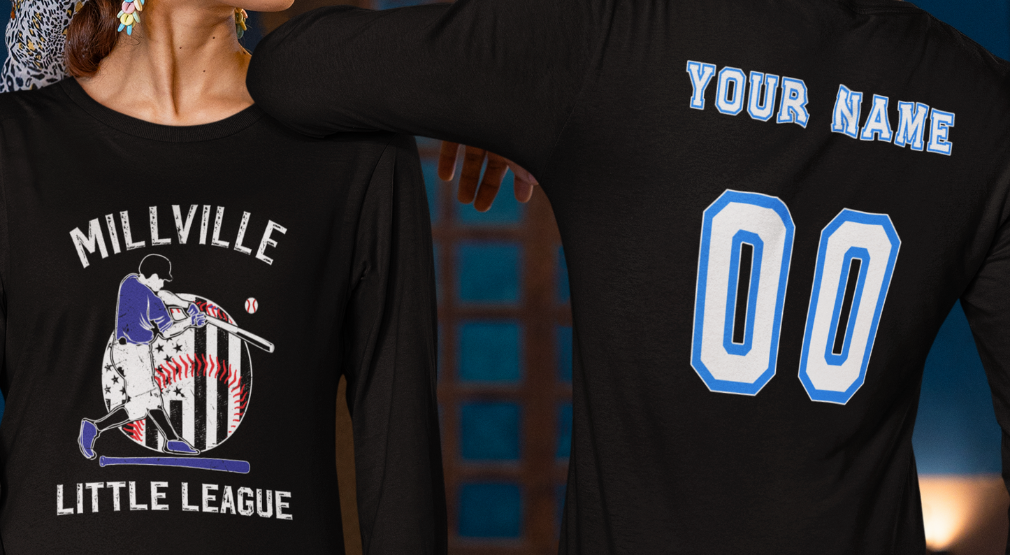 Millville Little League Long Sleeve Shirt Design 2