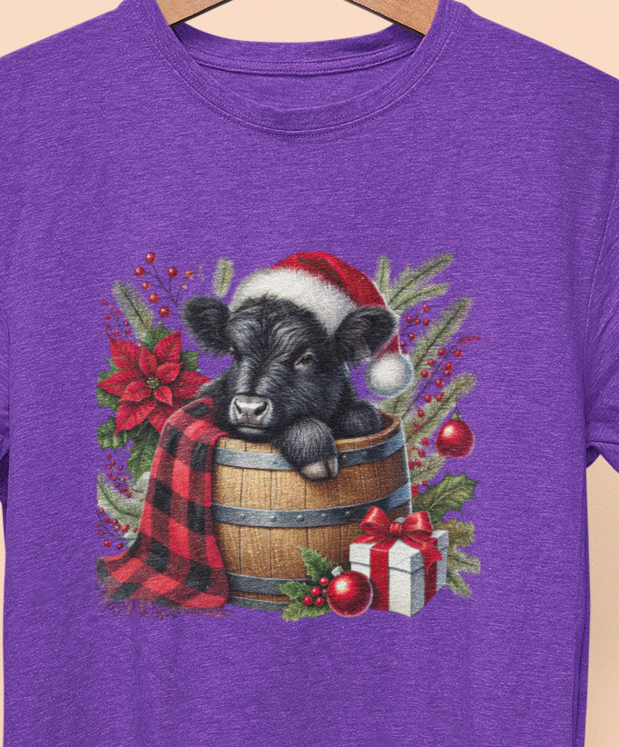 Cow Calf Christmas T-shirt Womenswear