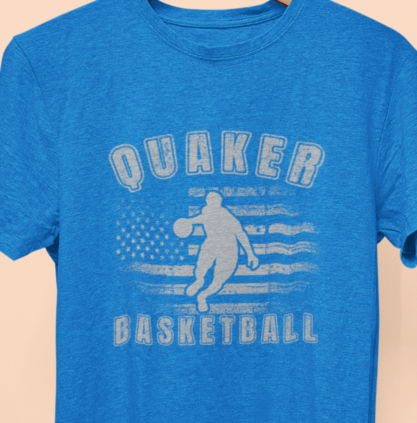 Quaker Basketball Patriotic T-shirt