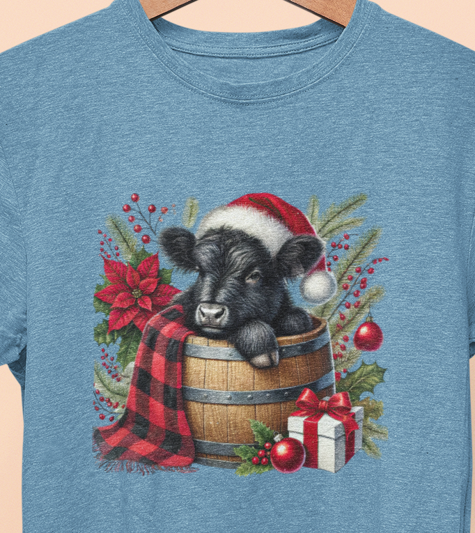Cow Calf Christmas T-shirt Womenswear