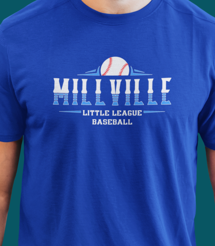 Millville Little League Active Wear Shirt Design 7