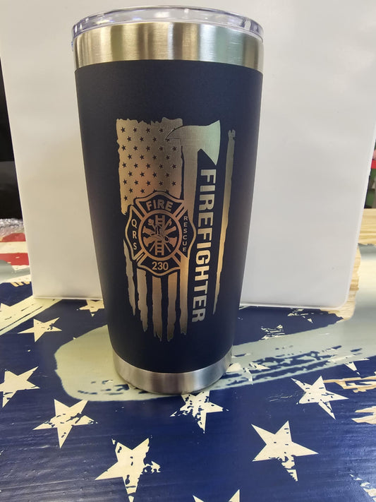 Personalize Millville Community Fire Station Patriotic Tumbler