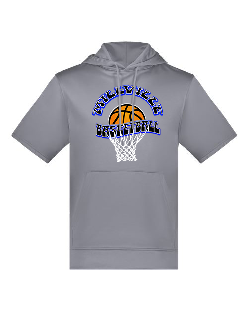 Quaker Basketball Hoop Short Sleeve Hoodie