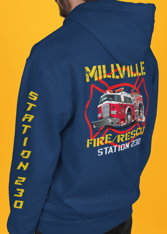 MEMBERS ONLY Exclusive Millville Fire Station 230  Hoodie