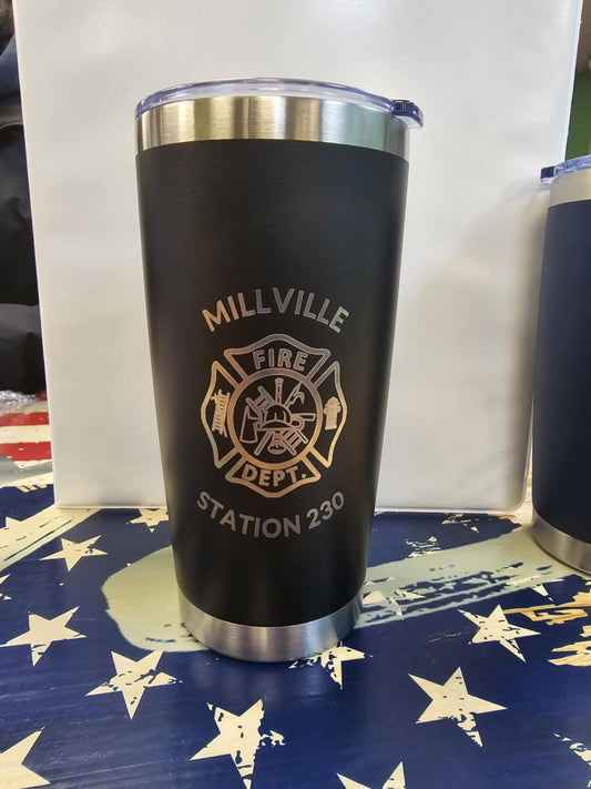 Personalize Millville Community Fire Station Shield Tumbler