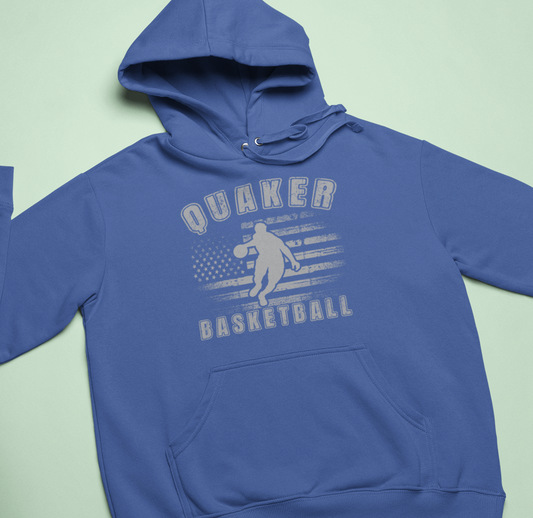 Quaker Basketball Patriotic Hoodie