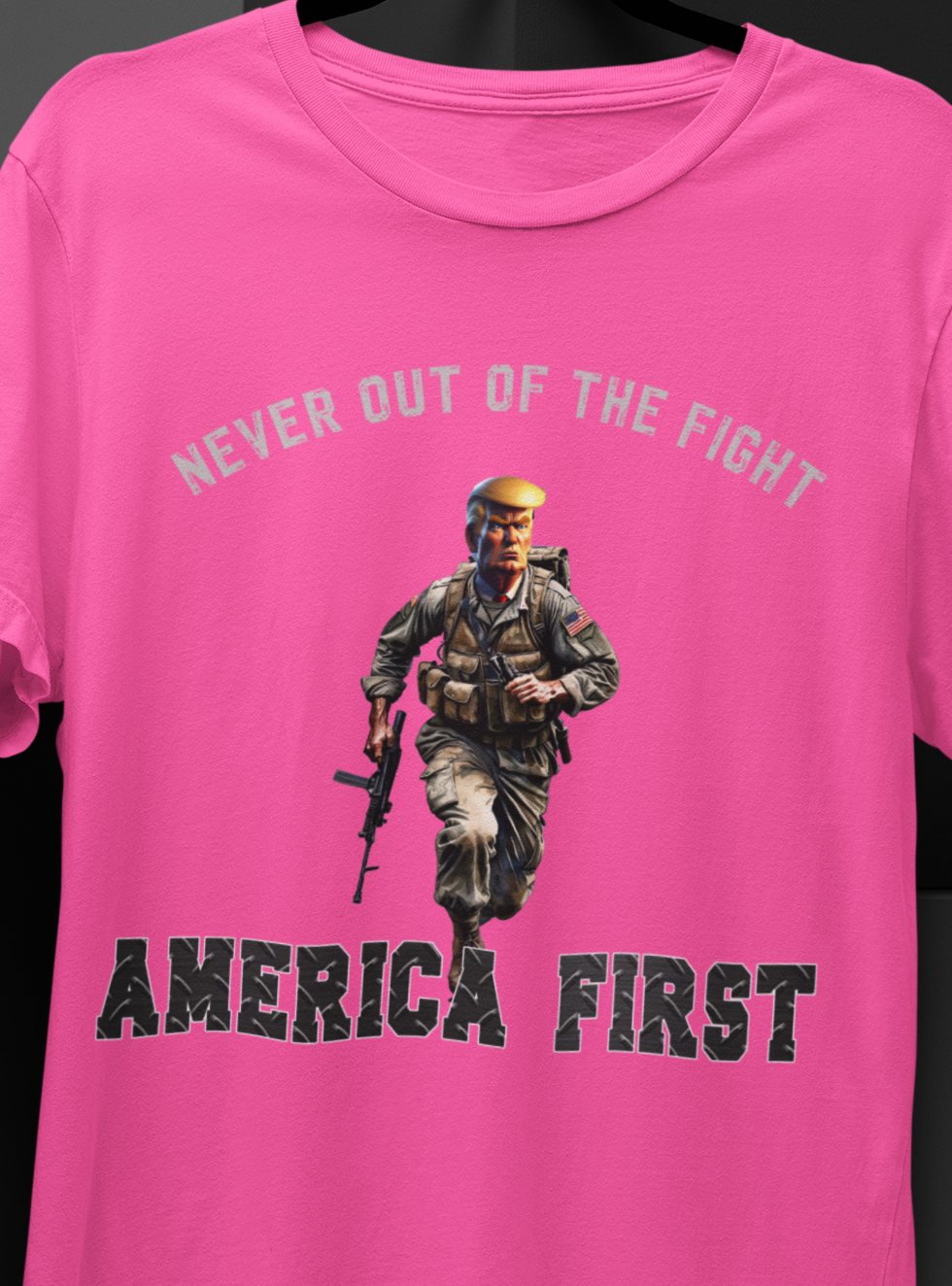 Trump, Never Out Of The Fight, America First T-Shirt