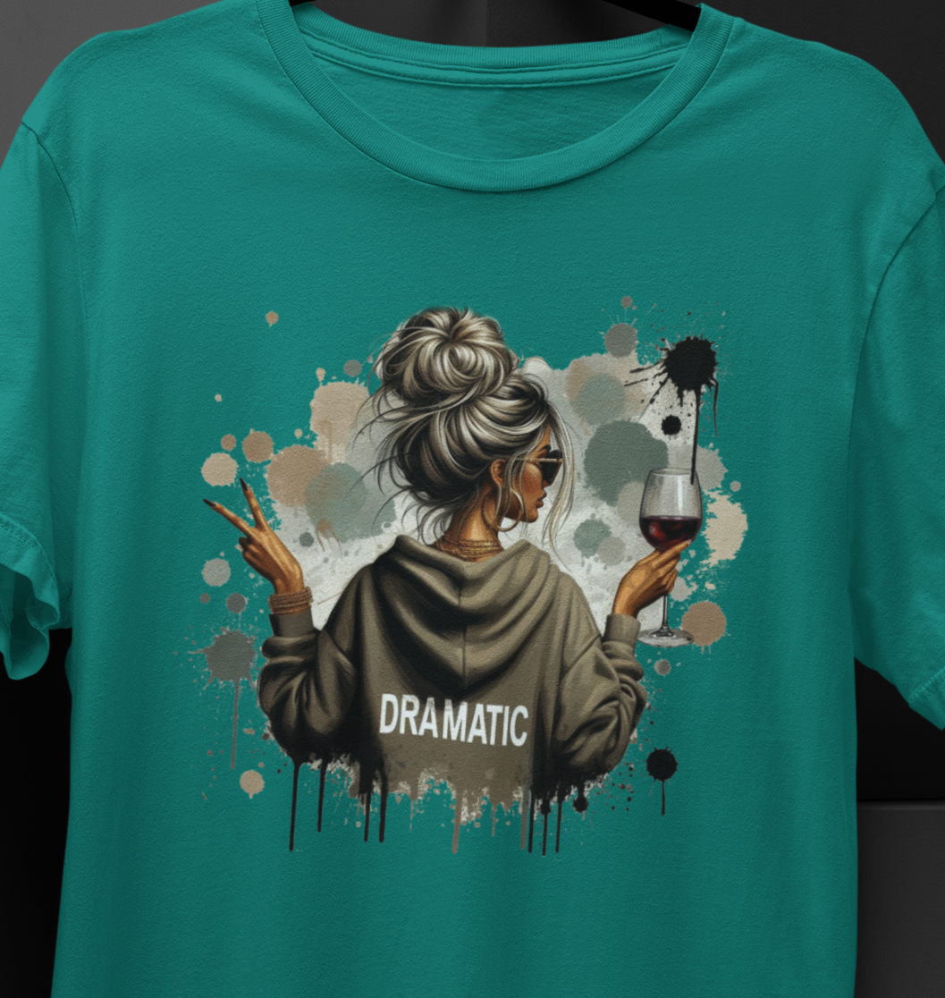 Dramatic women T-Shirt colorful, artistic, sassy tattooed Beauty