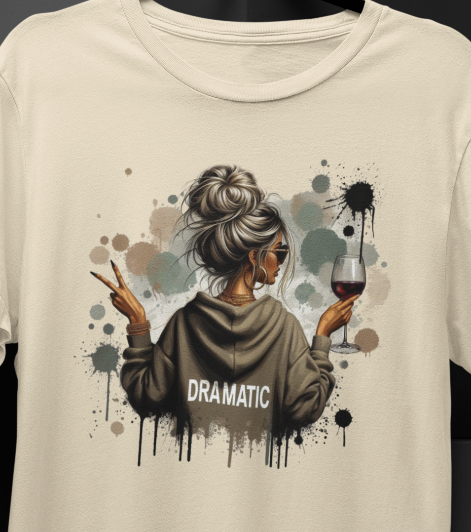 Dramatic women T-Shirt colorful, artistic, sassy tattooed Beauty