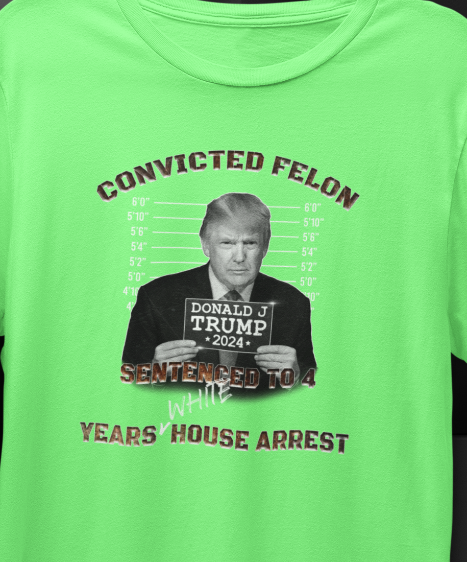 Convicted Felon, Sentenced to 4 Years White House Arrest T-Shirt