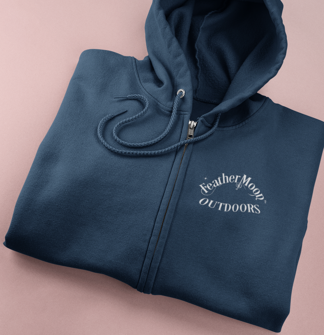 Feather Moon Full Zip Independent Hoodie Logo 2