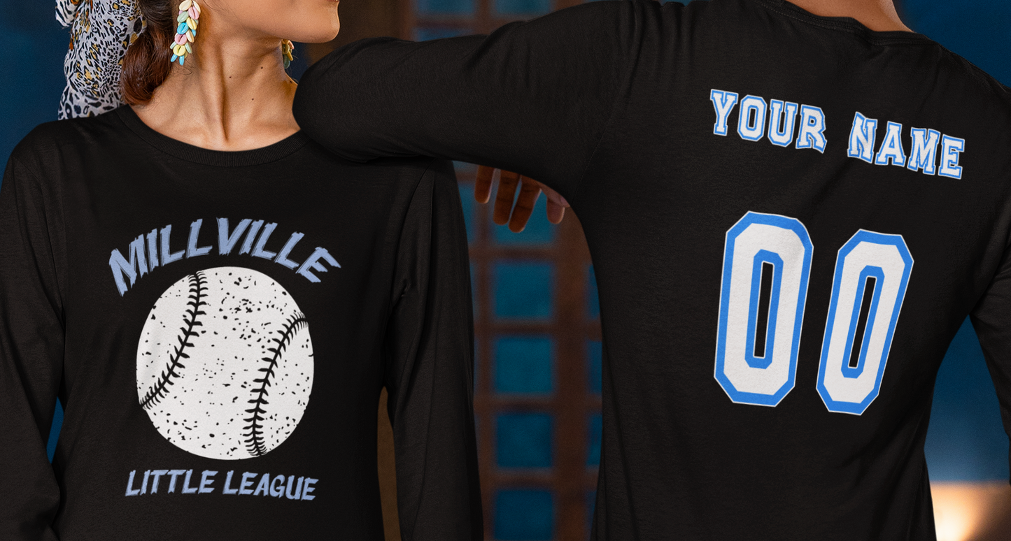 Millville Little League Long Sleeve Shirt Design 12