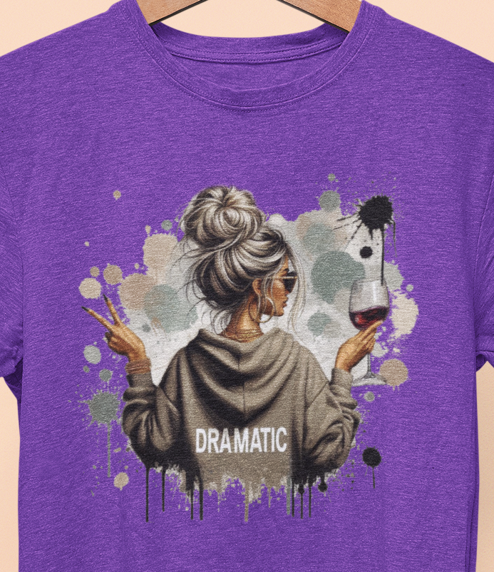 Dramatic women T-Shirt colorful, artistic, sassy tattooed Beauty