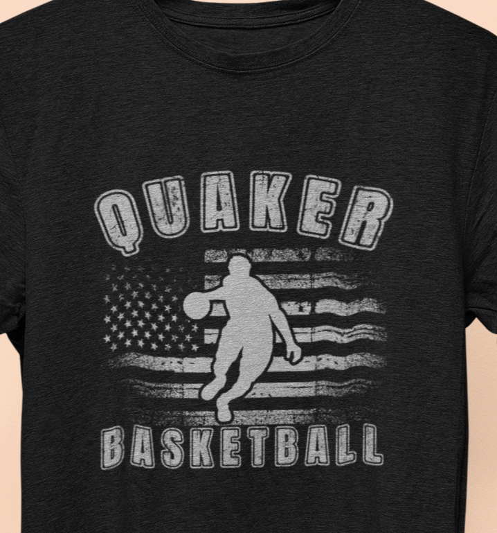 Quaker Basketball Patriotic T-shirt