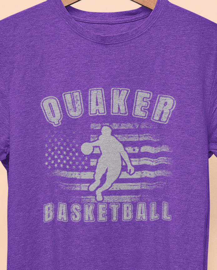 Quaker Basketball Patriotic T-shirt