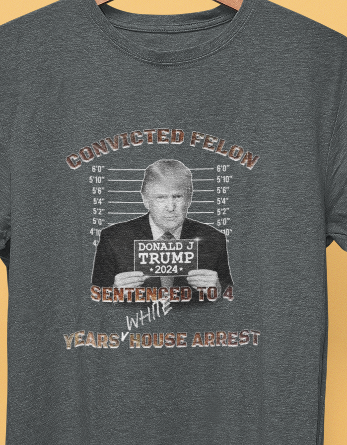 Convicted Felon, Sentenced to 4 Years White House Arrest T-Shirt