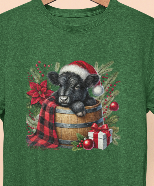 Cow Calf Christmas T-shirt Womenswear