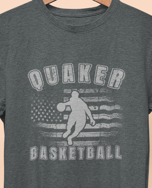 Quaker Basketball Patriotic T-shirt