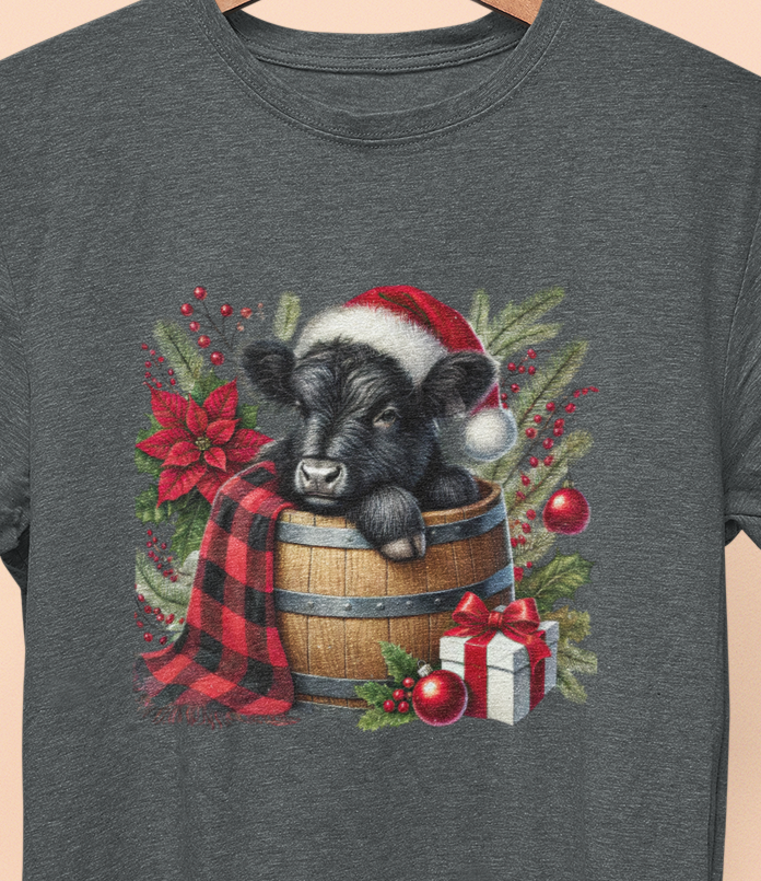 Cow Calf Christmas T-shirt Womenswear