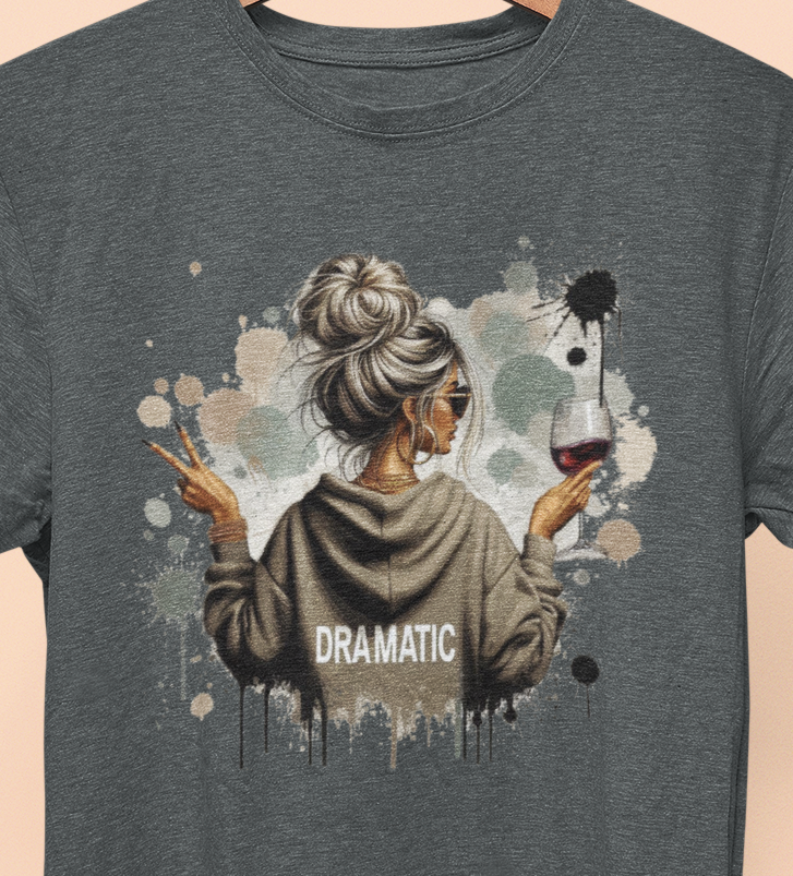 Dramatic women T-Shirt colorful, artistic, sassy tattooed Beauty